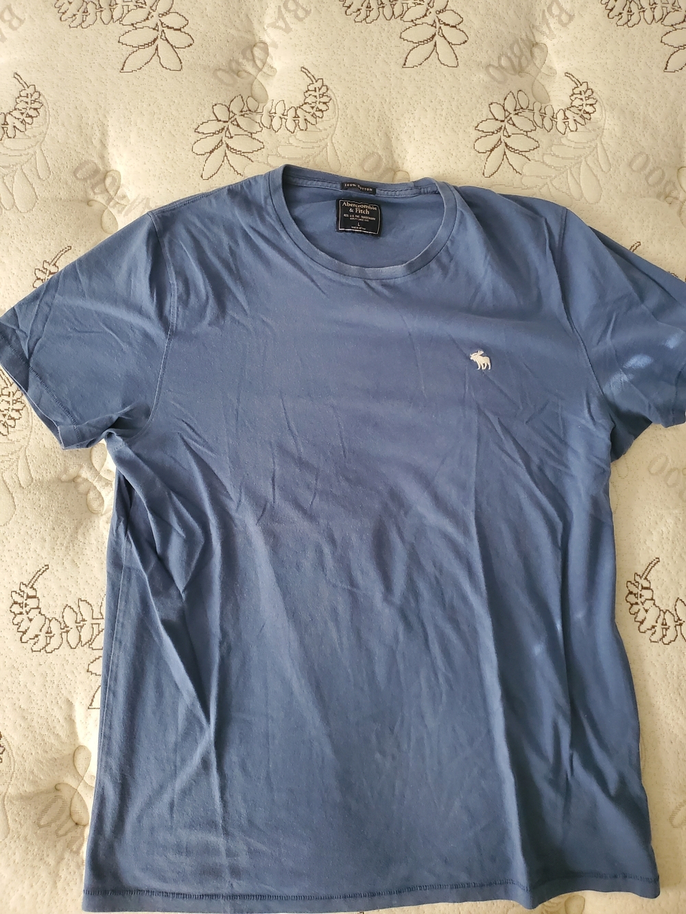 Abercrombie & Fitch Men's Short-Sleeve Crew Tee - Light Blue